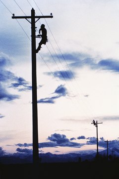 Telephone Pole and Lineman