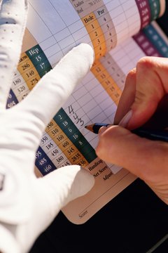 Scoring in golf involves counting the number of times the ball is struck while in play.