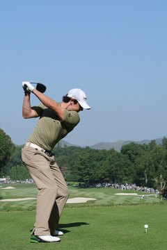 At the top of his swing, Rory McIlroy's wrists are set for a powerful downswing.