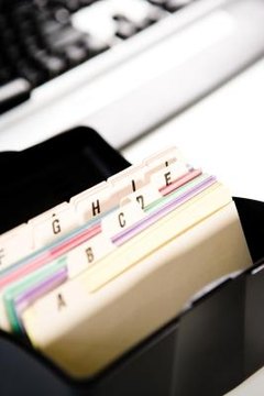 Card files can help keep your vocabulary words organized.
