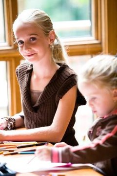 Tween writing on paper