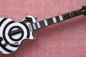 El control de guitarra del Guitar Hero es un control que es casi único para la franquicia.