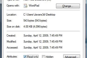 Cuando un archivo tiene el atributo de solo lectura, no puede modificarse y algunos programas no correrán si son guardados con este estado.