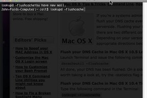 Usa la aplicación Terminal de Apple para borrar la caché DNS.