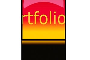 The portfolio symbol of reflective on a white background image by onlinephoto from Fotolia.com A