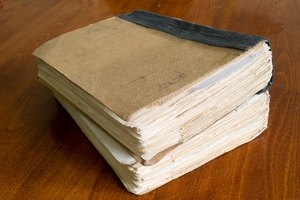 old book-keeping document image by Andrii Oleksiienko from Fotolia.com Cite