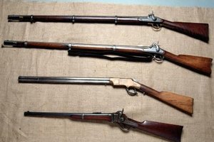 Jupiterimages/Photos.com/Getty Images Identifying and verifying the authenticity of an 1873 Springfield Trapdoor will ensure that you have a real collector's piece.