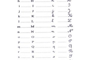 Alphabet : écriture script et cursive, majuscules et minuscules image by Unclesam from Fotolia.com Fonts