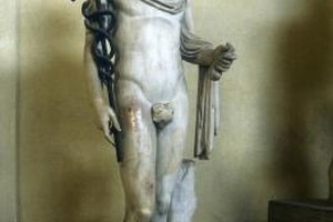 Photos.com/Photos.com/Getty Images Hermes is the patron god of thieves, travelers, shepherds, merchants, athletics and athletes, orators and literature.