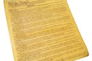 Comstock/Comstock/Getty Images The Constitution of the United States establishes checks and balances for each branch of government.
