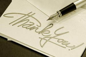Carlos Arranz/iStock/Getty Images A handwritten note provides the person with a personal touch that helps to convey your appreciation.