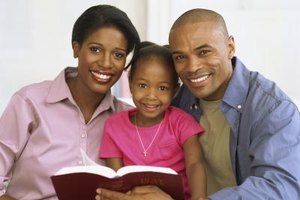 Stockbyte/Stockbyte/Getty Images A well-told Bible story helps children understand the meaning of the story and how it relates to their lives..