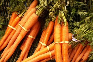 Las zanahorias son ricas en vitamina A.