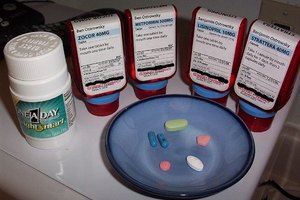 Botellas de medicina.