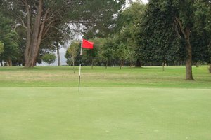 Palo de la bandera de golf.