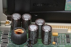 Condensadores, junto a un inductor