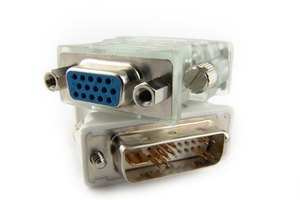 Cables DVI macho y hembra; no son los mismos que los cables VGA.