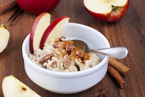 Avena con manzanas.