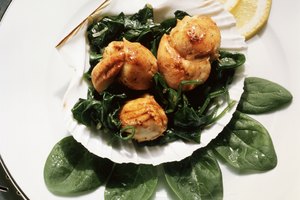 Vieiras para un plato bajo en colesterol.