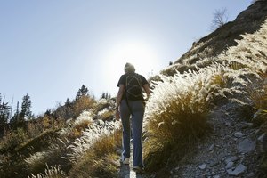 Caminar en una pendiente es un ejercicio de levantamiento de peso que te ayuda a ganar masa muscular.