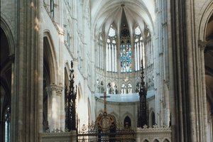 La nave en la Catedral de Amiens.