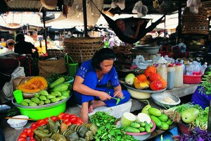 Los vegetales de hoja verde y otros son ingredientes clave en la dieta vietnamita.