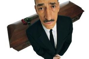 Comstock/Stockbyte/Getty Images Mortician apprentices learn communication skills when they sit in on meetings with grieving families.