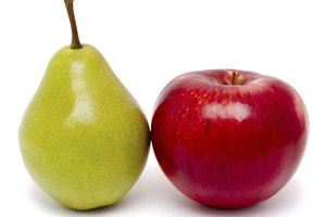 Manzana y pera.