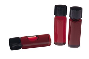 Frascos de muestras de sangre.