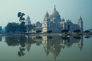 El Victoria Memorial es uno de los tantos edificios británicos en Calcuta.