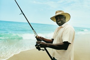 La playa es sólo uno de los muchos lugares de pesca en la isla de Galveston.
