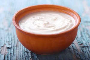 Taza de yogur griego.