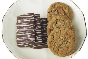Mezclas de galletas en un frasco.