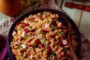 Frijoles con arroz.