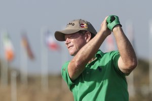 Tom Watson vistió indumentaria Fila en el British Open de 1982.