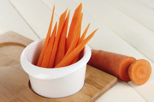 Zanahorias recién cortadas.