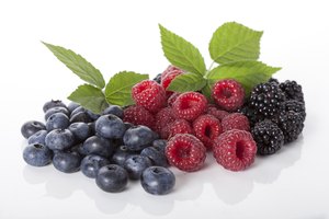 Arándanos, frambuesas y moras