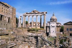 Medioimages/Photodisc/Photodisc/Getty Images Side-by-side Roman and Christian monuments attest to the interaction of Christianity and early Mediterranean religions.