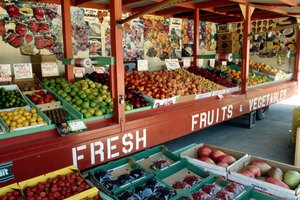 Venta de frutas en un mercado