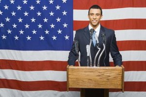 Jupiterimages/Creatas/Getty Images Effective political speechwriters write about issues important to them, so seek like-minded employers.