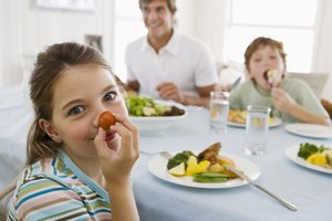Requisitos calóricos para niños.