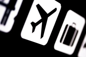 El símbolo de un avión.