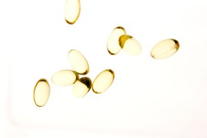 Cápsulas de vitamina E.