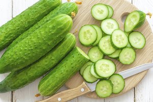 Los pepinos son verduras sin almidón.