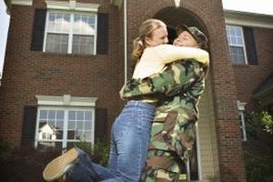 Thinkstock Images/Comstock/Getty Images A returning member of the armed forces may need a few quiet days or weeks to readjust to life at home.