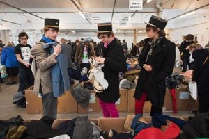 Marco Secchi/Getty Images News/Getty Images Shop at specialty stores for your retro look -- like these three young men at London's Angels Retro Sale in 2010.