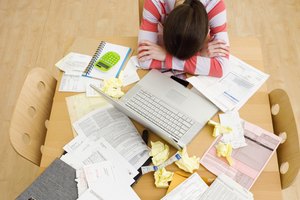 Woman overwhelmed by finances