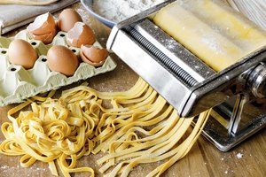Feticines caseros de grano entero.