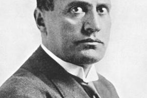 Photos.com/Photos.com/Getty Images Benito Mussolini (1883 - 1945) spearheaded the Italian Fascist party, which quickly became synonymous with totalitarianism and oppression.