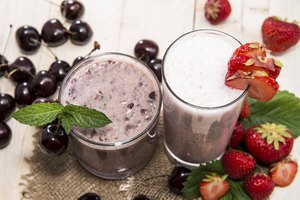 Revisa la información nutricional de los batidos.